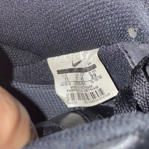 Nike Air Force 1 Low‎ Top Mens Size US 11 Sneakers Black on Black 315122-001 - Picture 8 of 8